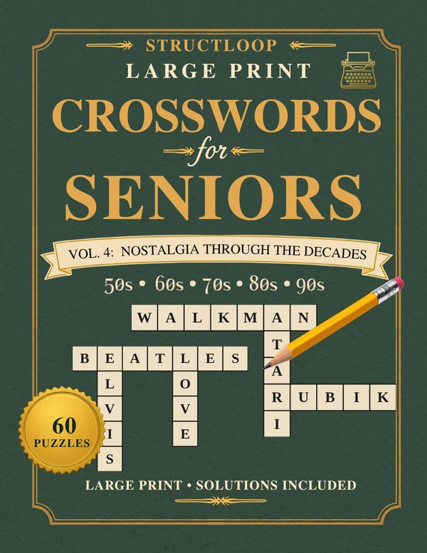 Brain Games for Seniors Vol. 4: Nostalgia Crosswords